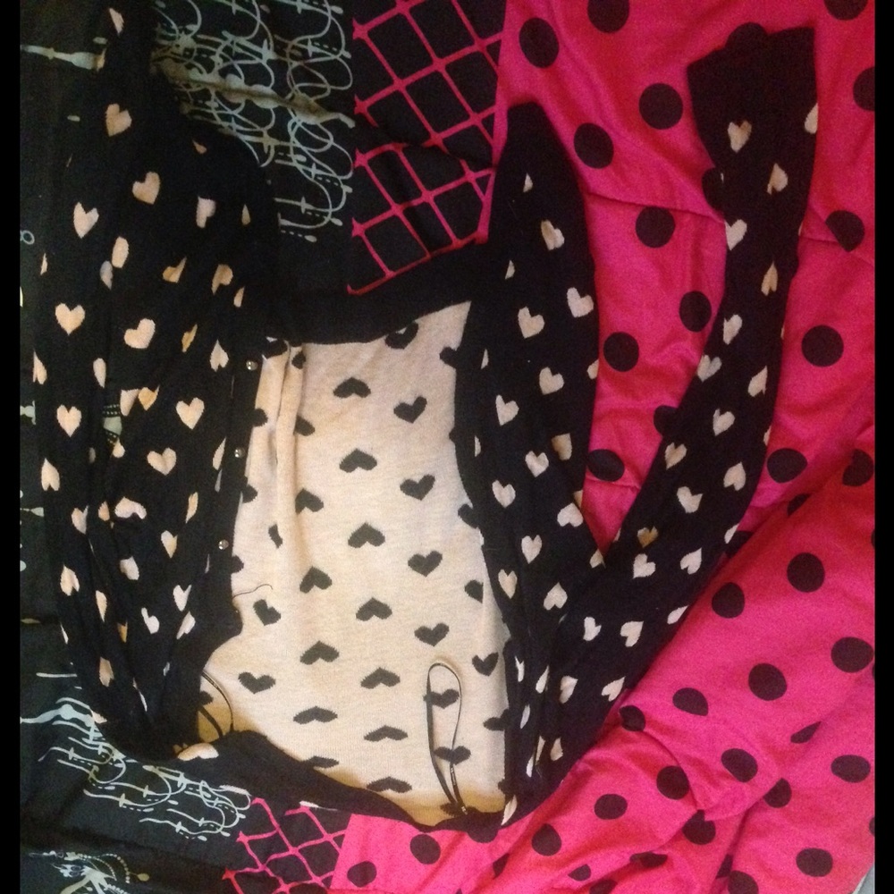 Forever 21 Heart-Printed Cardigan