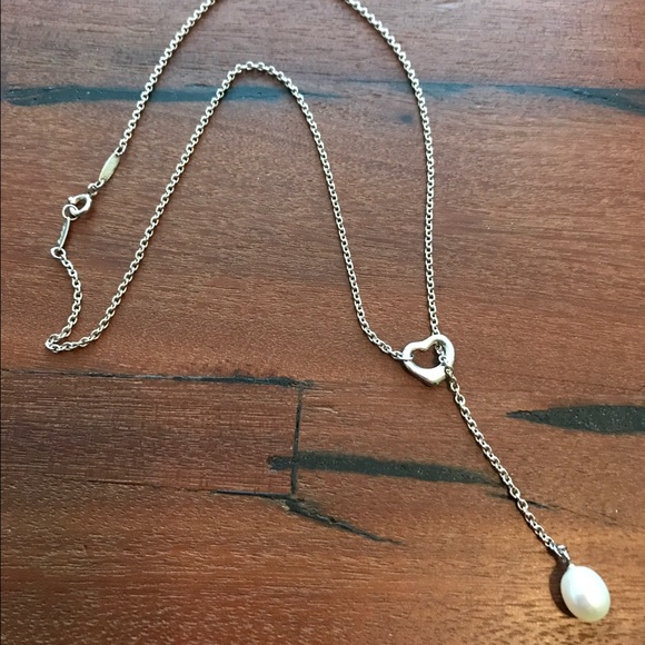 Tiffany & Co. Jewelry - Tiffany & Co. Elsa Peretti Open Heart Pearl Lariat