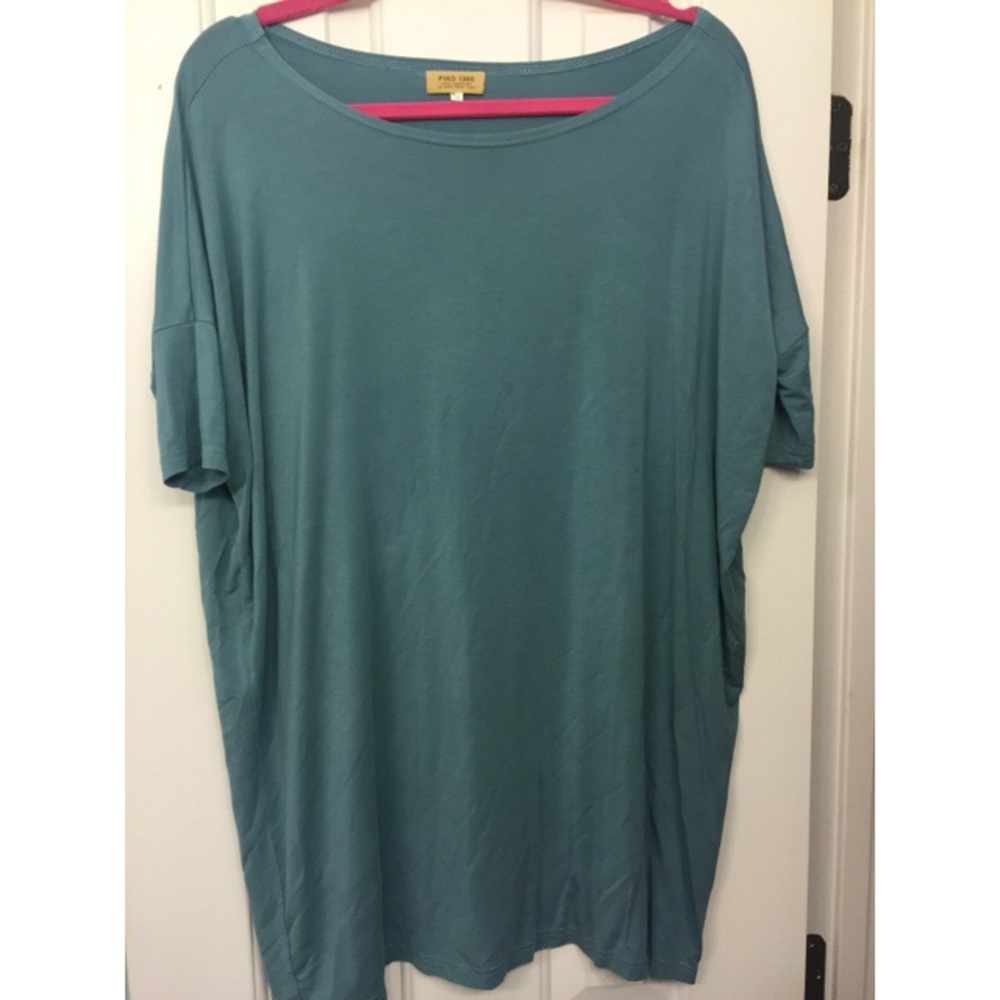 Flowy Teal PIKO dress