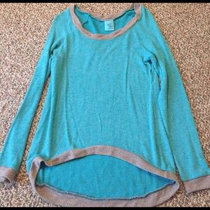 Teal and silver long sleeve shirt! Super comfy!
