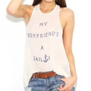 Wildfox My Boyfriend's a Sailor tank