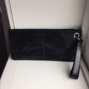 Hobo Black Leather Wristlet