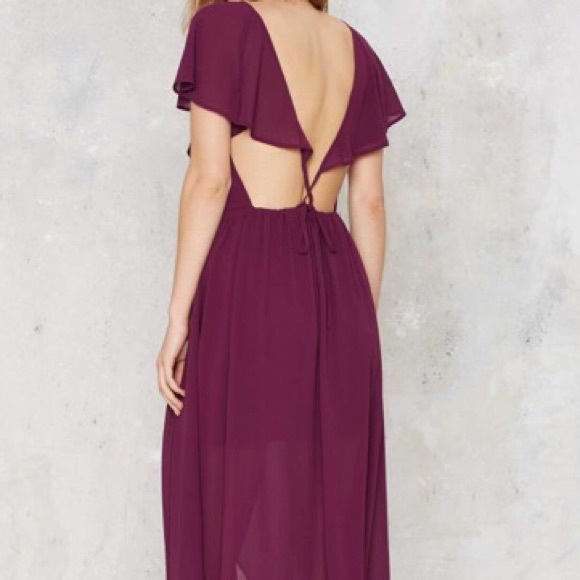 💥LAST CHANCE💥 Magenta Flutter Cut Out Dress - Picture 2 of 3