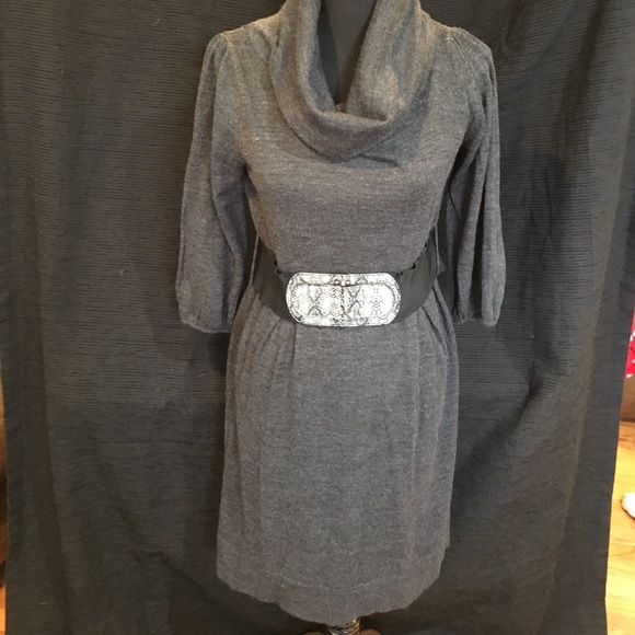 Alyx Dresses & Skirts - Alyx Knitted Sweater Dress with Faux Snake Belt