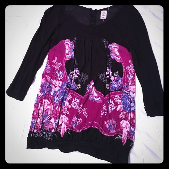 Free People Black Purple tunic - Picture 1 of 4
