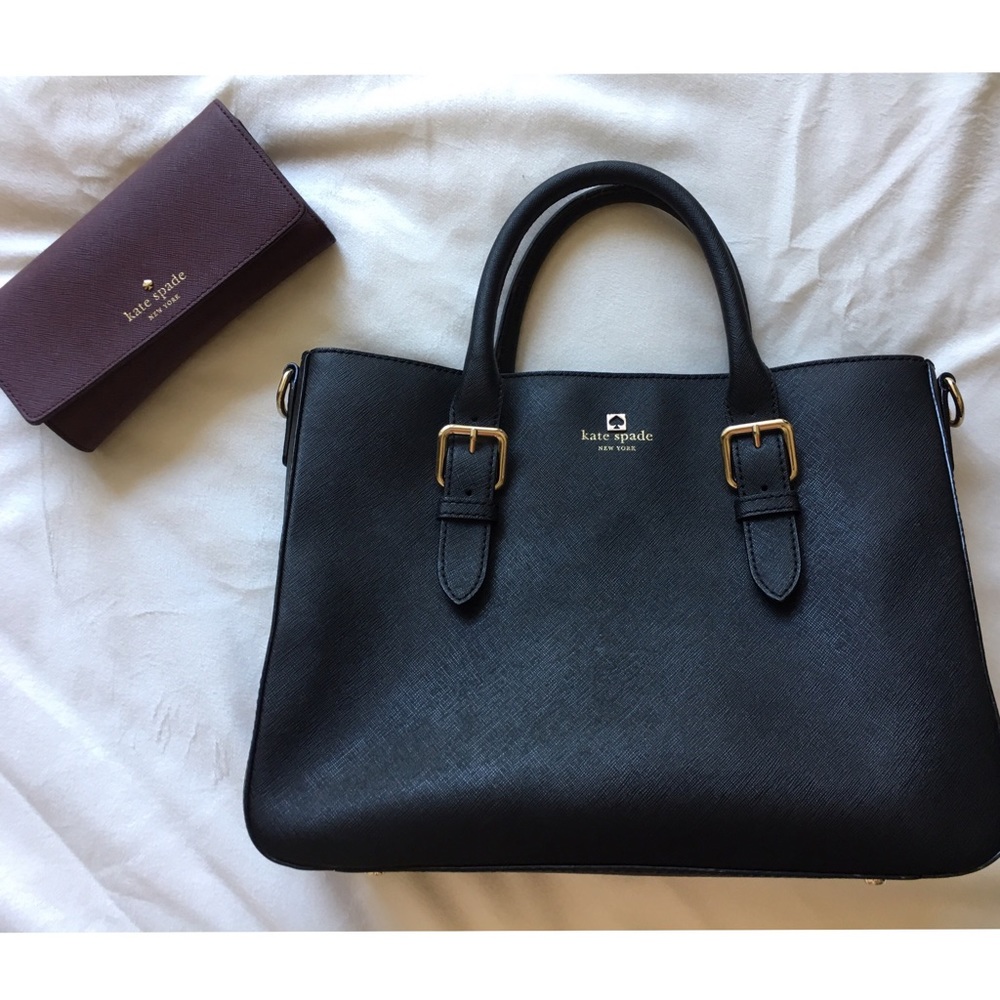 Kate Spade Black and Gold Handbag