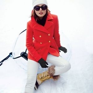 Stadium Cloth Peacoat By J.Crew