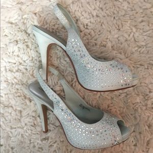 Lulu Townsend Mint Green Peep Toe Heels
