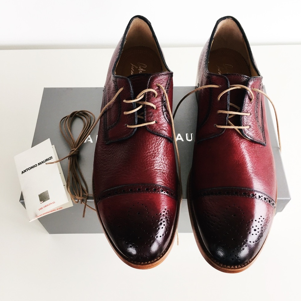 New Antonio Maurizi Cap Toe Oxfords Shoes