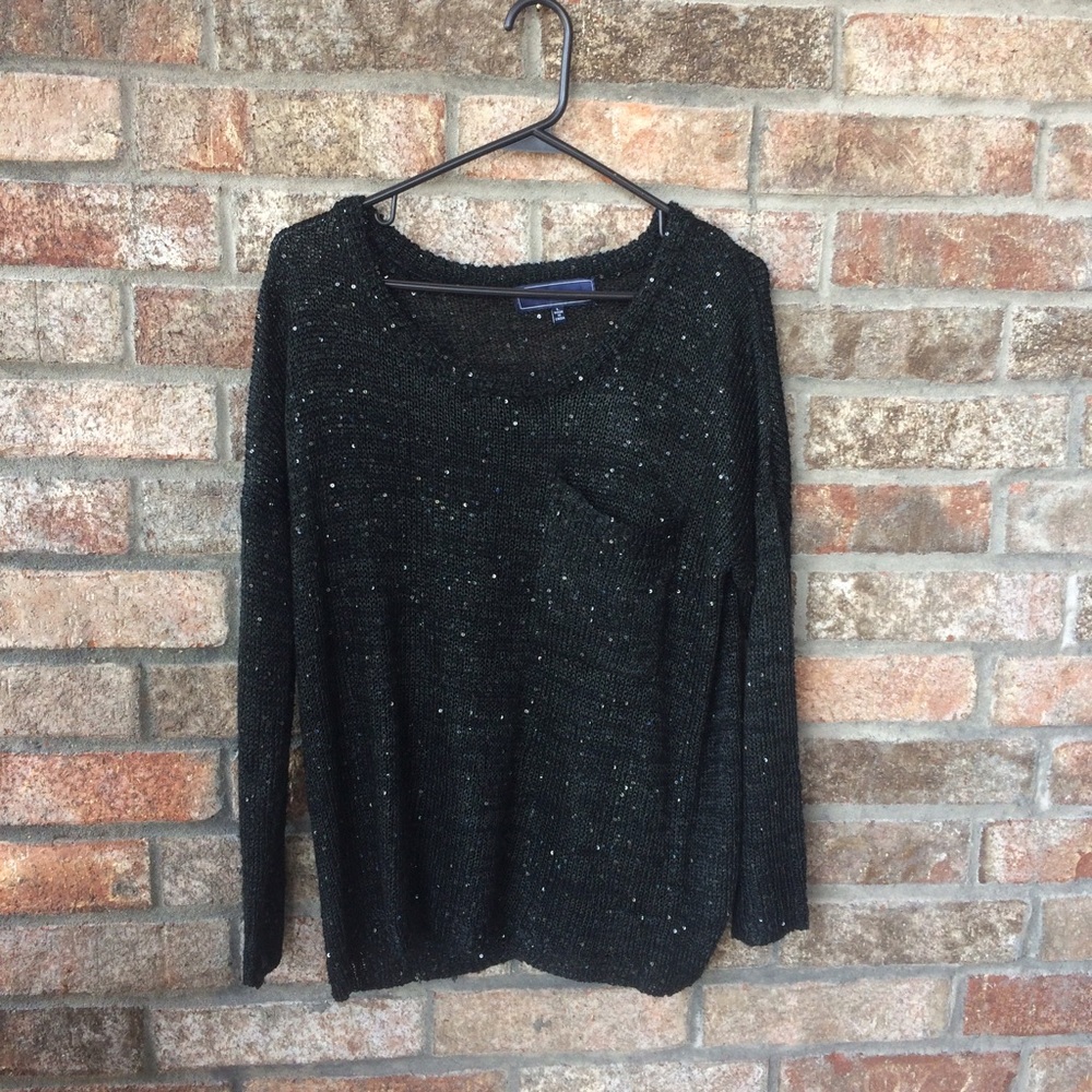 Lumiere sequin black sweater.