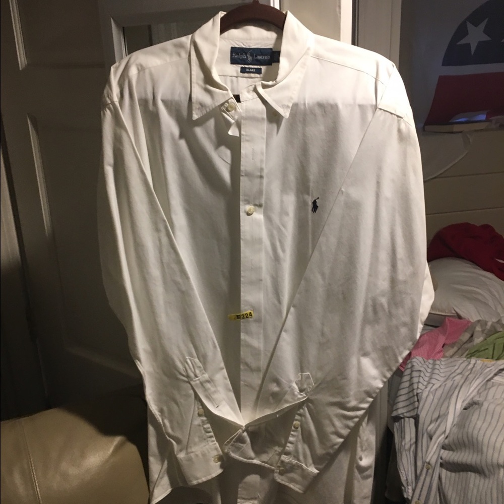 White Polo Ralph Lauren button down long sleeve