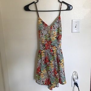 Flower print romper