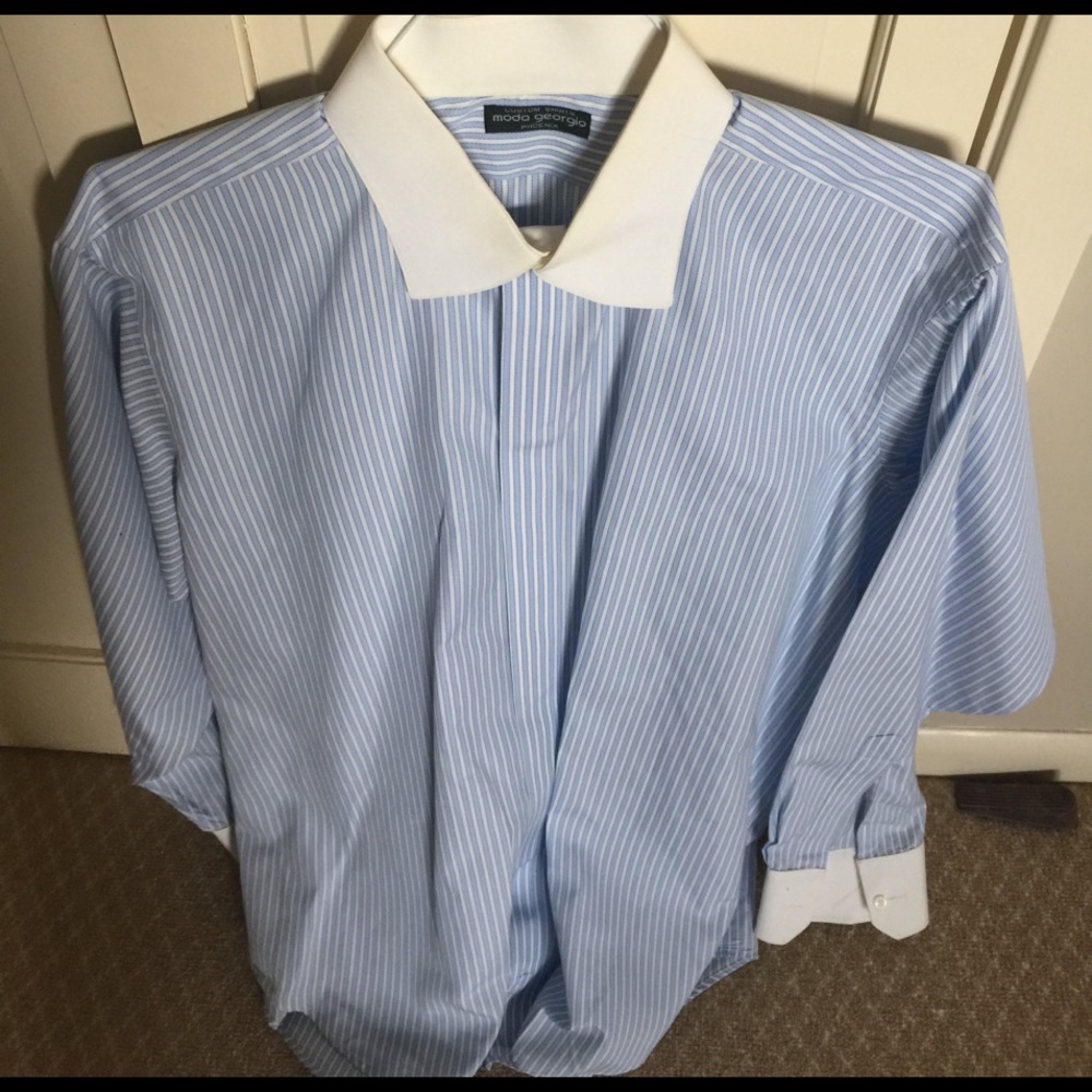 Blue striped dress shirt