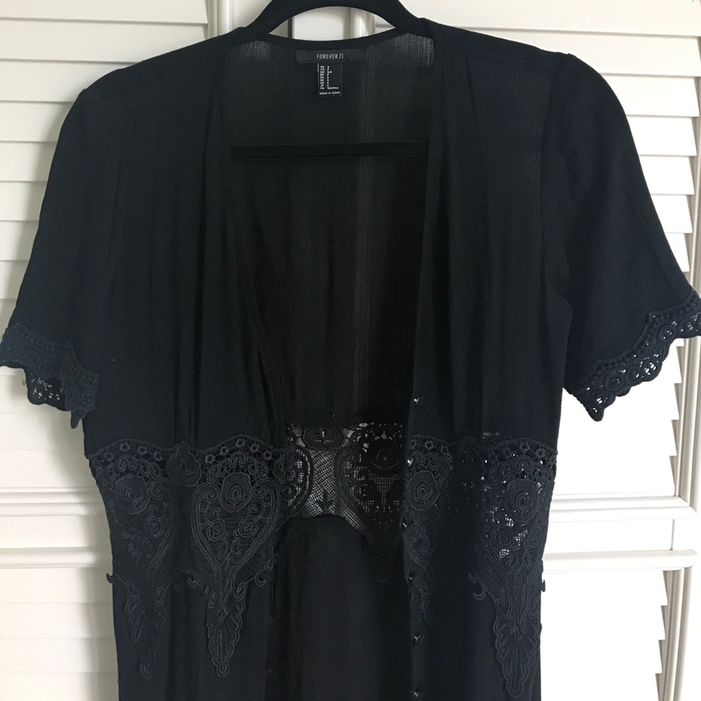 🖤LACE-TRIM DUSTER🖤
