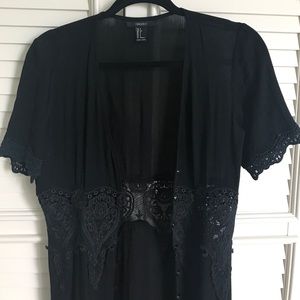 🖤LACE-TRIM DUSTER🖤