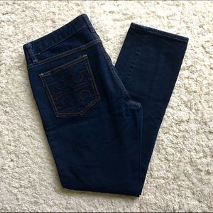 Tory Burch Deep Blue Jeans