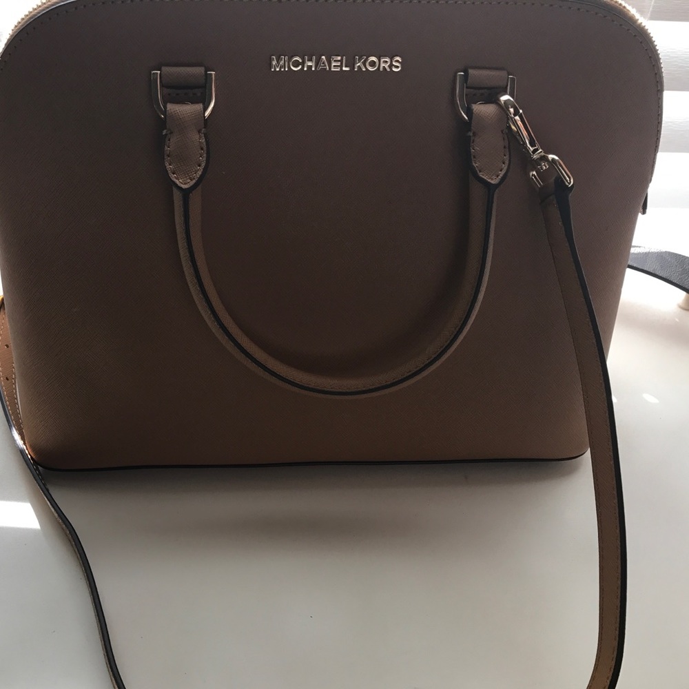 Brown camel color Michael Kors satchel