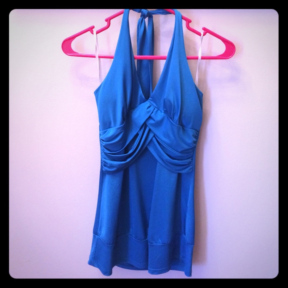 Halter Blue blouse size Medium