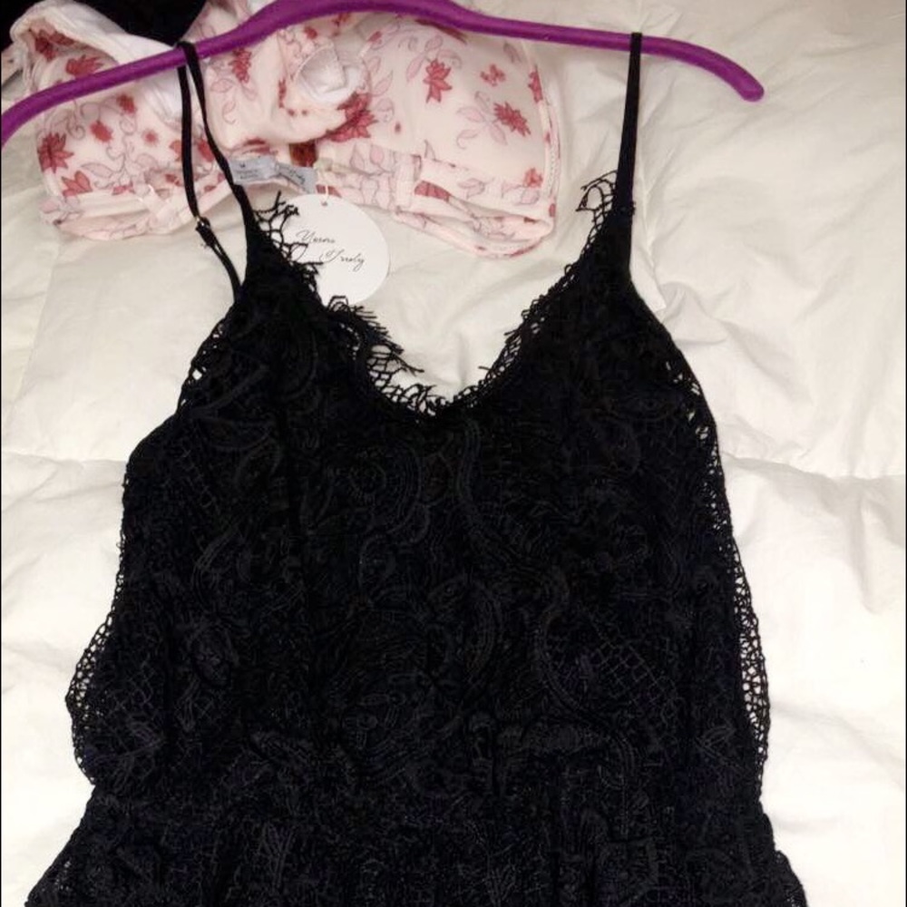 Black Lace Romper