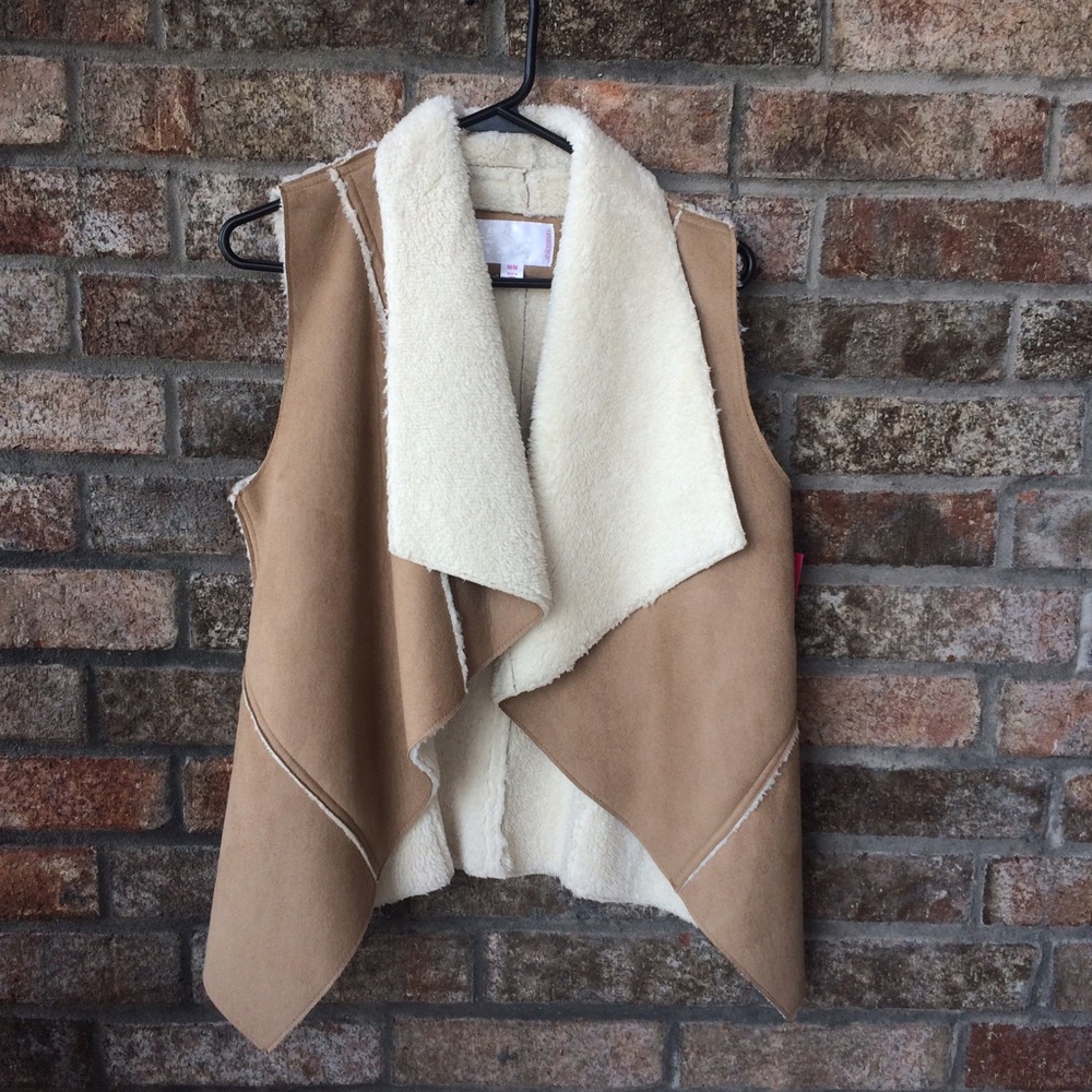 Faux suede vest