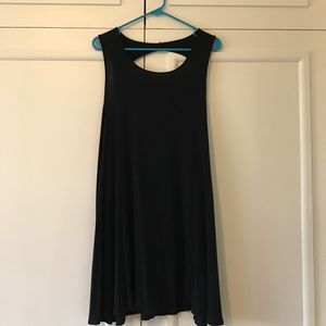 black dress with open back