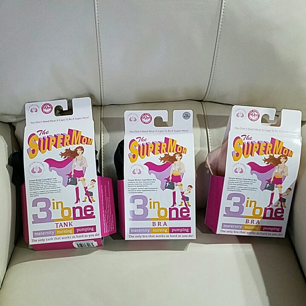 BNWT Simple Wishes 3 in 1 2 bras and 1 tank bundle