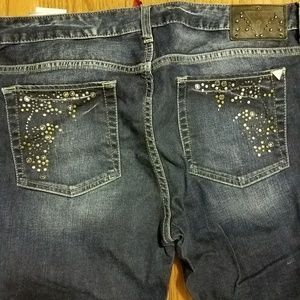 Guess Jeans with rhinestone pockets