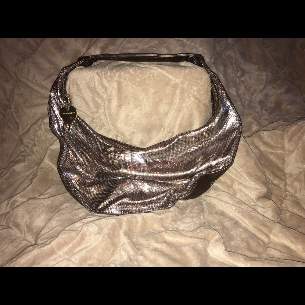 Franko Sarto silver metal purse
