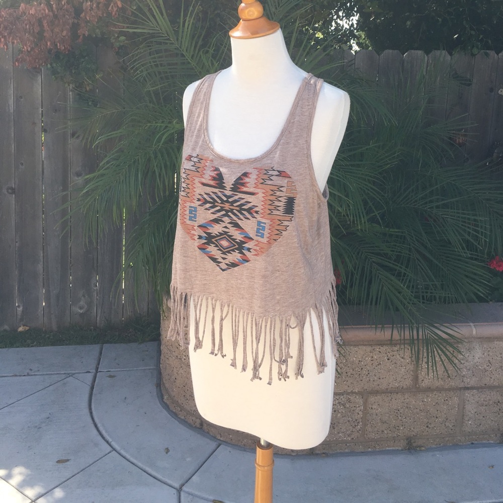 Cute fringe tank