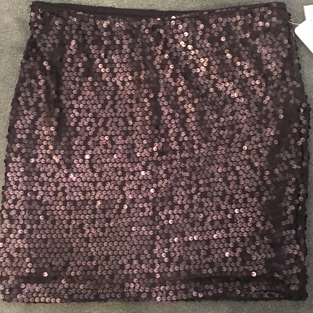 NWT Lily Rose Black sequin skirt