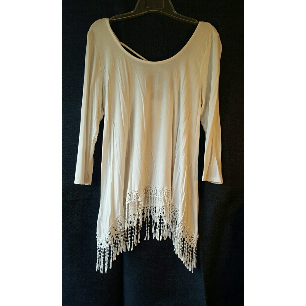 Shophopes cotton backless shirt