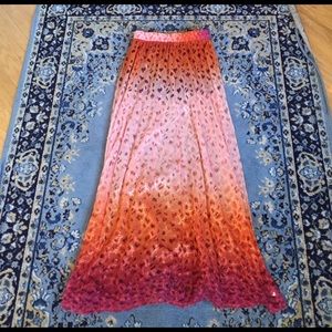 Ombré lace maxi skirt