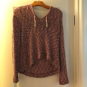 Comfy, soft, stretchy, red knit, crop sweater