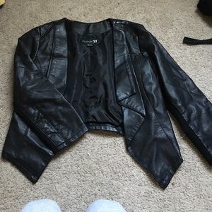 Cropped Leather Jacket