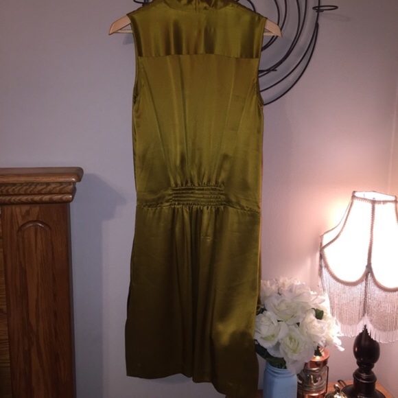 SOLD DVF Silk Mustard Dress - Picture 2 of 3