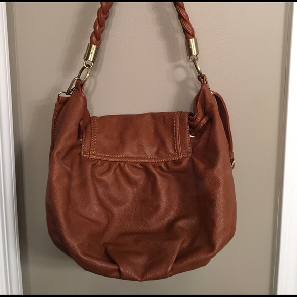 Melie Bianco cognac leather purse with tassels - Picture 4 of 6