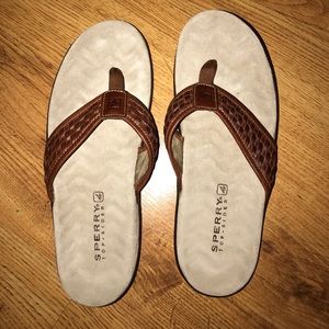 Sperry Leather Flip Flops