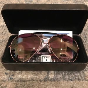 Spy Optic Presidio Rose Gold aviator Sunglasses
