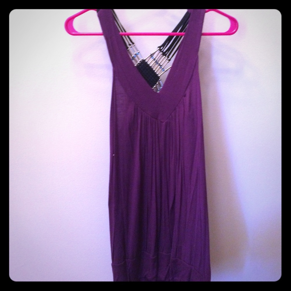 Crisscross back purple Blouse size Medium