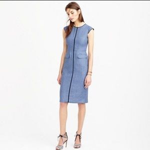 J.Crew Patch Pocket Sheath Dress Linen NWT