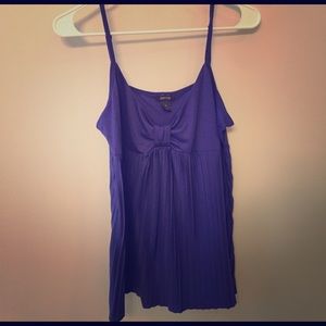 SOLD Purple Knot Front Accordion Tank