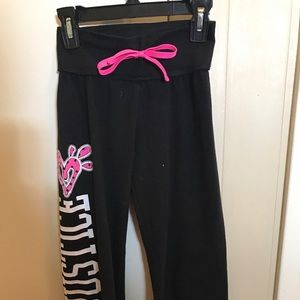 Justice little girls sweat pants size 8