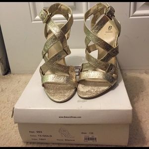 Bakers gold sandal heels