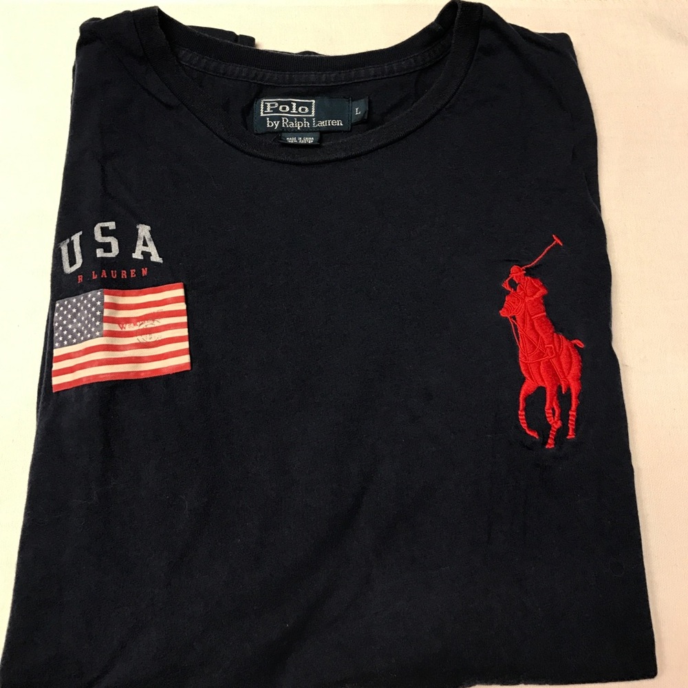 Polo by Ralph Lauren Large Men's Navy T-Shirt