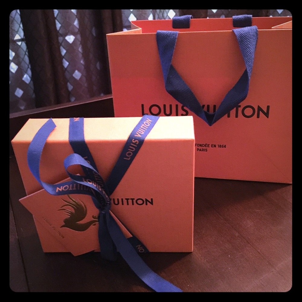Louis Vuitton keychain box and bag