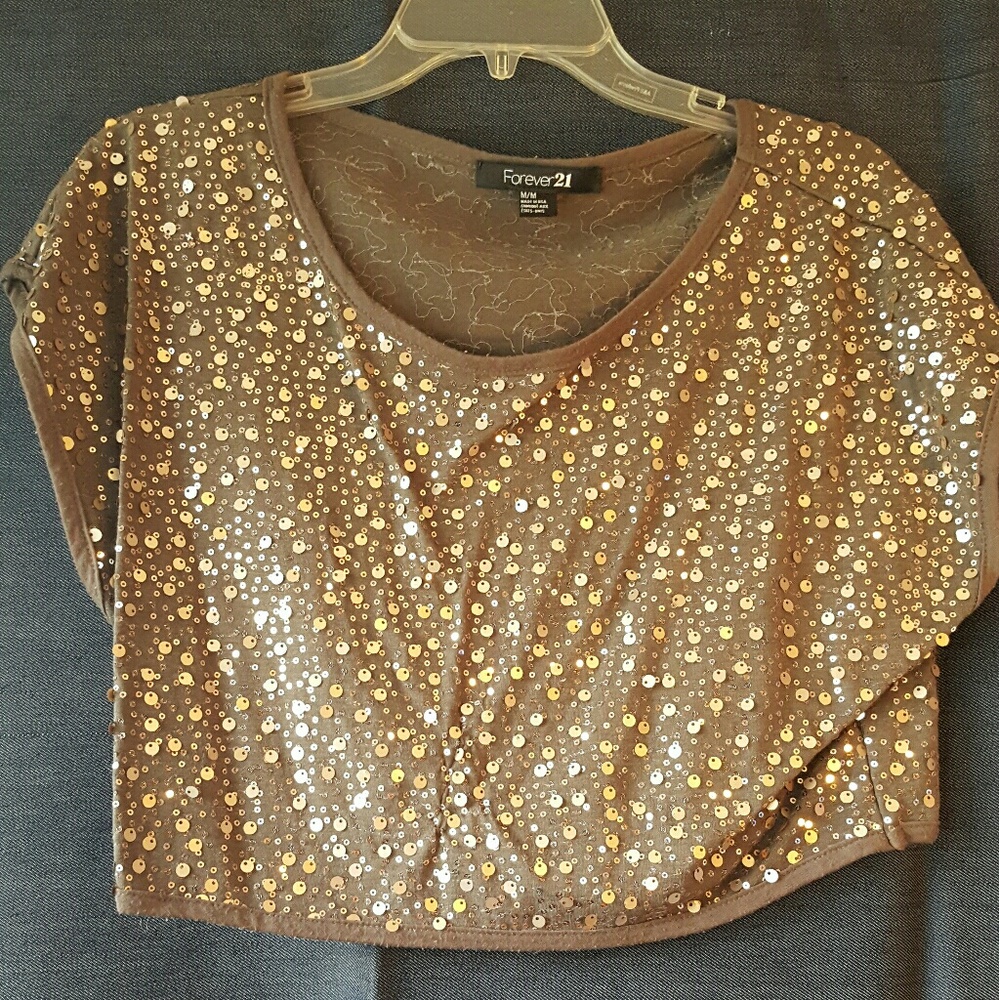 Sequin crop top