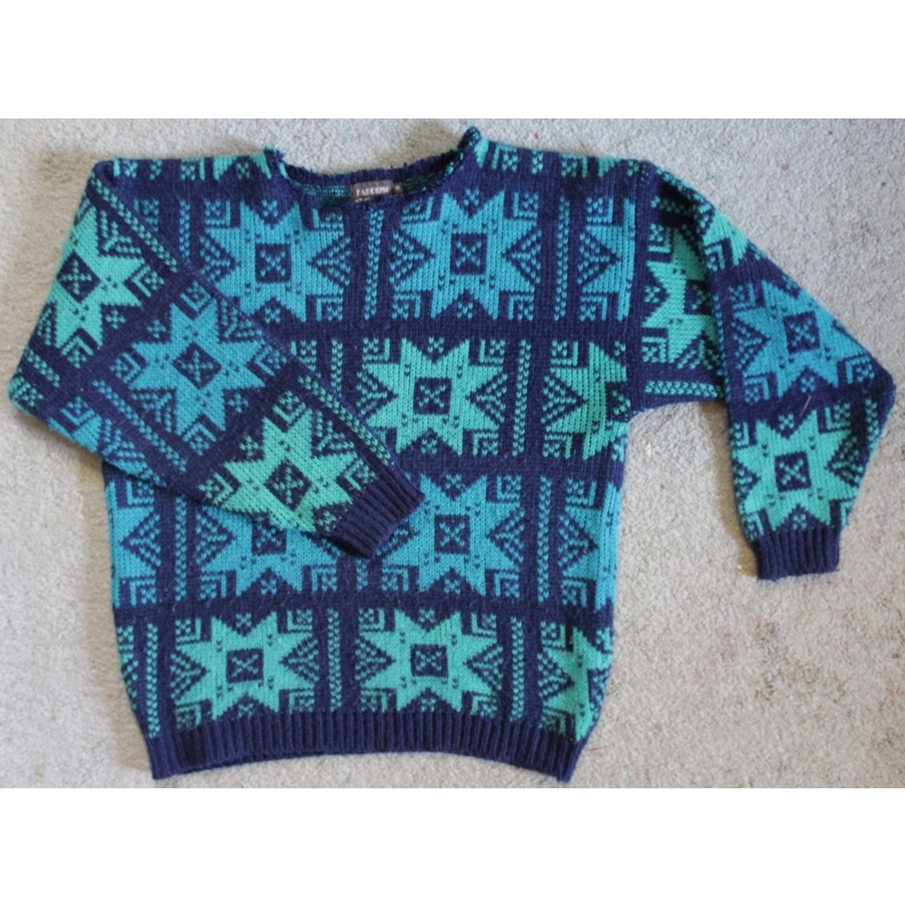 blue and turquoise Fabrizio sweater