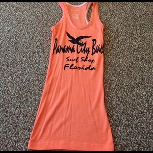 Bright orange Panama City Beach tank top!