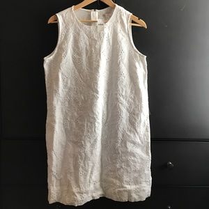 Gap white eyelet shift dress