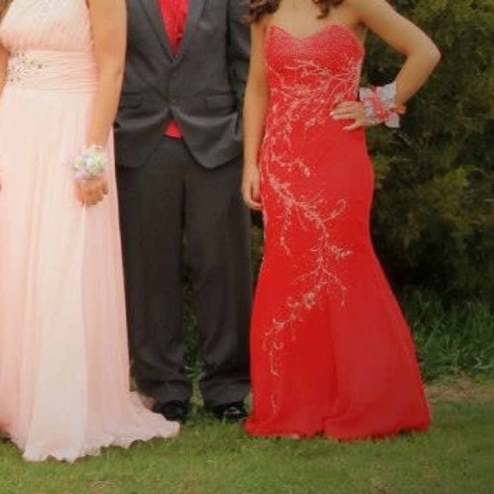 Red Tiffany prom dress